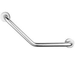 Badkamerbeugel - Veiligheidsbeugel voor de badkamer - RVS badkuipbeugel - Veiligheidsbeugel - Aan de muur gemonteerd - Biedt hefboomwerking en stabiliteit - Geschikt voor ouderen, kinderen of mensen met beperkte mobiliteit- Zilver