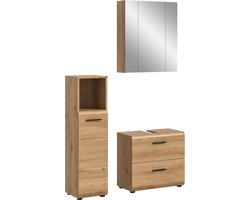 Badkamercombinatie - Badmeubel Set - Opbergen Badkamer - Artisan Oak Look - 105x185x30 cm - Eiken