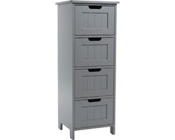 Badkamerkast - 30x82x30 cm - grijs - met opbergruimte