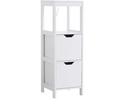 Badkamerkast - Badkamer Kast - Badkamer Kastje - Kolomkast - Badkamerkasten Laag - Badkamerkastje - Badkamer Kastje - Kast - Badkamer - Wit - Badkamerkast - Badkamer Accessoires - Badkamermeubel - Badkamermeubels