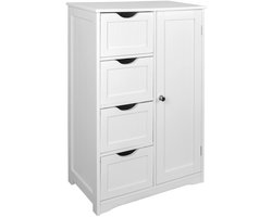 Badkamerkast - Badkamer Kast - Badkamerkasten Hoog - Badkamerkastje - Badkamer Kastje - Kast - Badkamer - Wit - Badkamerkast - Badkamer Accessoires - Badkamermeubel - Badkamermeubels