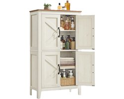 Badkamerkast - Badkamergarderobe met deuren - Badkamerkast - keukengarderobe - Woonkamer - Badkamerbenodigheden - boekenkast - Royale opbergruimte