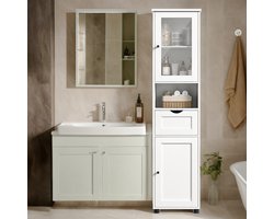 Badkamerkast, badkamerkast, hoge kast