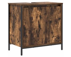 Badkamerkast | Badkamermeubel 60x34,5x60 cm gerookt eikenkleurig
