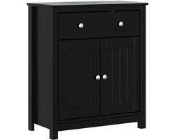 Badkamerkast | Badkamermeubel BERG 69,5x34x80 cm massief grenenhout zwart