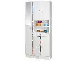 Badkamerkast Belly 3 wit met Spiegeldeur