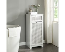 Badkamerkast Karlsøy met wasmand 90x38x40 cm wit