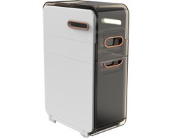 Badkamerkast met 3 etages - Smalle kast met laden - PP vrijstaande opbergkast - Toiletpapier badkamerrek - Multifunctionele kast voor badkamer, keuken, woonkamer badkamerkasten hoog
