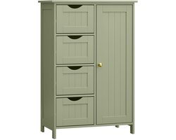 Badkamerkast – Met 4 lades – 30x55x82 cm – Bay green