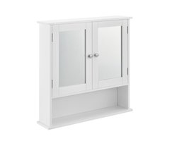 Badkamerkast met spiegel spiegelkast 58x56x13 cm wit