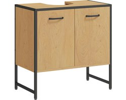 Badkamerkast Onder Wastafel - Staand Meubel met Zachtsluitende Deuren en Verstelbare Plank