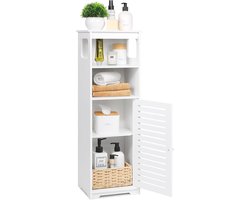 Badkamerkast Waterdicht - Witte Staande Opbergkast voor Toilet, Slaapkamer, Keuken en Woonkamer