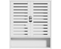 Badkamerkast - Wit - Badkamer Kast - Badkamerkasten Hoog - Badkamerkastje - Badkamer Kastje - Kast - Badkamer - Wit - Badkamerkast Wandgemonteerd - Wand Gemonteerd