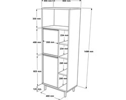 Badkamerkast Woody Fashion | 160 x 36 x 45 cm | Walnootdesign