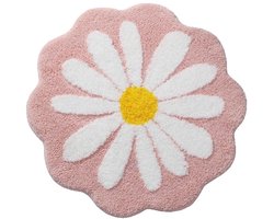 Badkamerkleedje/badmat tapijt - Badmat antislip - Badkamermat - Bloemenpatroon - Wasbare Douchemat - Polyester - Kamerdecoratie - 40*40cm - Roze