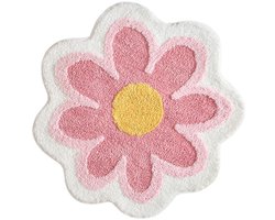 Badkamerkleedje/badmat tapijt - Badmat antislip - Bloemenpatroon - Douche Badmat Cadeau - 40*40*1.7cm - roze - Polyester - Kamerdecoratie