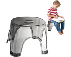 Badkamerkruk - Douchekruk Hoekbank - Veilig Zitten - Antislip Waterdicht - Compact - Transparant Grijs