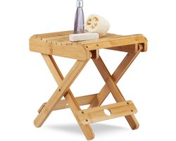 badkamerkruk - inklapbaar - tot 80 kg - bamboe - kinderkrukje