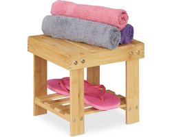 badkamerkruk - tot 100 kg - 24,5 cm - kinderkruk - plantenkruk - bamboe