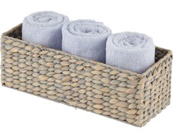 Badkamermand - opbergmand - praktisch/voor het opbergen van toiletrollen en andere persoonlijke spullen - grijs