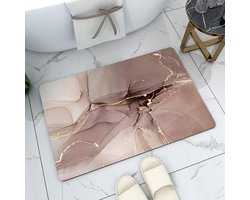 Badkamermat - Absorberende vloermat - Badkamer comfort - Sneldrogend materiaal - 80x120cm - Rosé goud