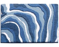 Badkamermat met strandthema, geschikt voor douche en bad, absorberende microvezelmat met oceaanzandmotief, ook geschikt voor slaapkamers, woonkamers en hallen.