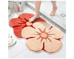 Badkamermat - Schattig bloemenpatroon - Zacht en absorberend - Sneldrogend en antislip - Geschikt voor doucheruimtes 40*60cm