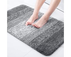 Badkamermat - voetmat - duurzaam vloermat - kleine vloerkleed - deur mat binnen keuken tapijten 40x60cm grijs wit