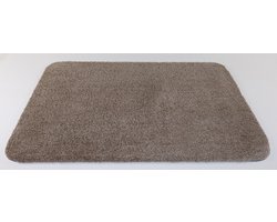 Badkamermat - WC mat Soft beige taupe 50x70 antislip