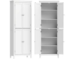 Badkamermeubel - 170 cm hoog - Smal - Vrijstaand - Verstelbare planken - Voor wasruimte