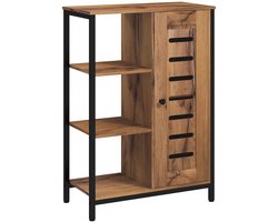 Badkamermeubel - Badkamer Kast - Kastje - 60x30x85 cm - Bruin - Industriele Stijl - Badkamerkastje