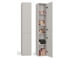 Badkamermeubel -kolomkast met 4 legplanken Creme