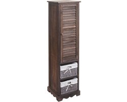 Badkamermeubel MCW-H20, badkamer kast badkamermeubel badkamerplank, 120x27x29cm massief hout ~ shabby bruin