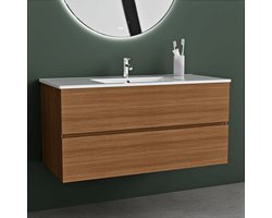 Badkamermeubel met wastafel - 100 CM - Eiken - Badmeubelset - Wastafelmeubel - Vestland