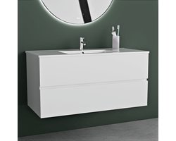 Badkamermeubel met wastafel - 100 CM - Wit - Badmeubelset - Wastafelmeubel - Vestland