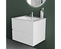 Badkamermeubel met wastafel - 60 CM - Wit - Badmeubelset - Wastafelmeubel - Vestland