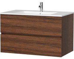 Badkamermeubel met wastafel - 80 CM - Donker Eiken - Badmeubelset - Wastafelmeubel - Vestland