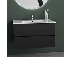 Badkamermeubel met wastafel - 80 CM - Zwart - Badmeubelset - Wastafelmeubel - Vestland