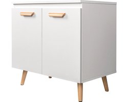 Badkamermeubel - Praktische Onderkast - Wastafelkast - Badkamer Kast - 60 x 40 x 60,5 cm - Wit