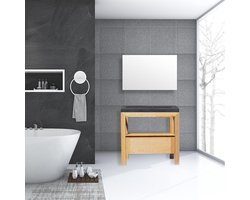 BADKAMERMEUBEL RUBIO WOOD EIKEN NATUURSTEEN 100 1 kraangat