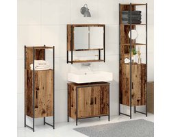 Badkamermeubelset | Opbergkast 4 st Bruin 33 x 33 x 185.5 cm Bewerkt hout