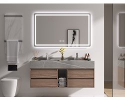Badkamermeubelset StoneMar 120 cm - Donkerhout decor