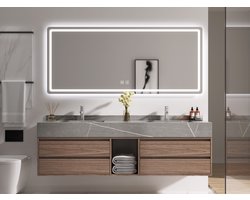 Badkamermeubelset StoneMar 150 cm - Donkerhout decor