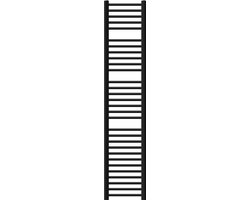 Badkamerradiator 300x1800 mm zwart met zijaansluiting LuxeBath