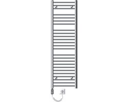 Badkamerradiator Elektrisch met verwarmingselement 1200W 400x1500 mm Chroom recht met zijaansluiting