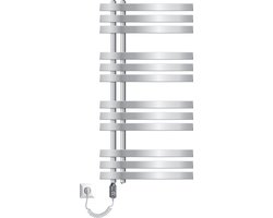 Badkamerradiator Elektrisch met verwarmingselement 300W 500x1000 mm Chroom