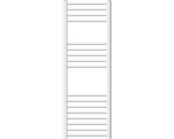 Badkamerradiator Sahara 400x1200 mm Wit gebogen met zijaansluiting