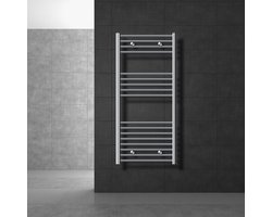 Badkamerradiator Sahara 600x1200 mm chroom recht met zijaansluiting
