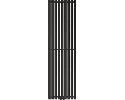 Badkamerradiator verticaal met middenaansluiting 480x1600 mm Zwart mat LuxeBath