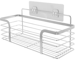 Badkamerrek - 1 roestvrijstalen rek - Doucherek - Doucherek Wand - Doucherek Zonder Boren - Douchemand - Keuken afdruiprek - Rekje Voor In De Douche- Badkamer Plank - Doucherek - Rvs - Zelfklevend - Voor Badkamer/Keuken/Toilet